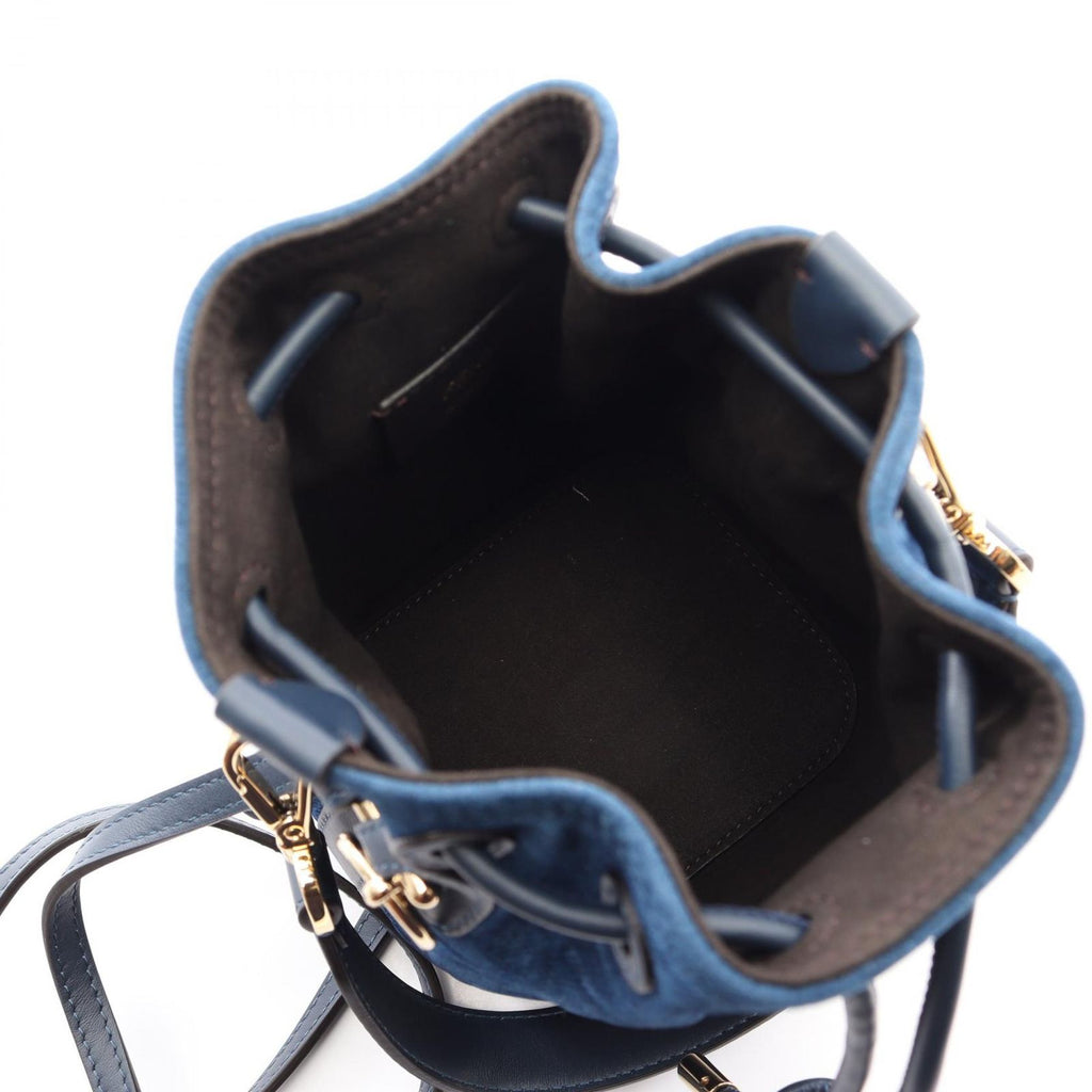 Fendi Handbag Mini Montresor FF Flock Denim 2-Way Fabric Leather — view 3