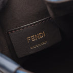 Fendi Handbag Mini Montresor FF Flock Denim 2-Way Fabric Leather — view 4