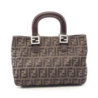 Fendi Tote Zucca Brown Canvas Leather