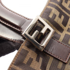 Fendi Tote Zucca Brown Canvas Leather — view 9