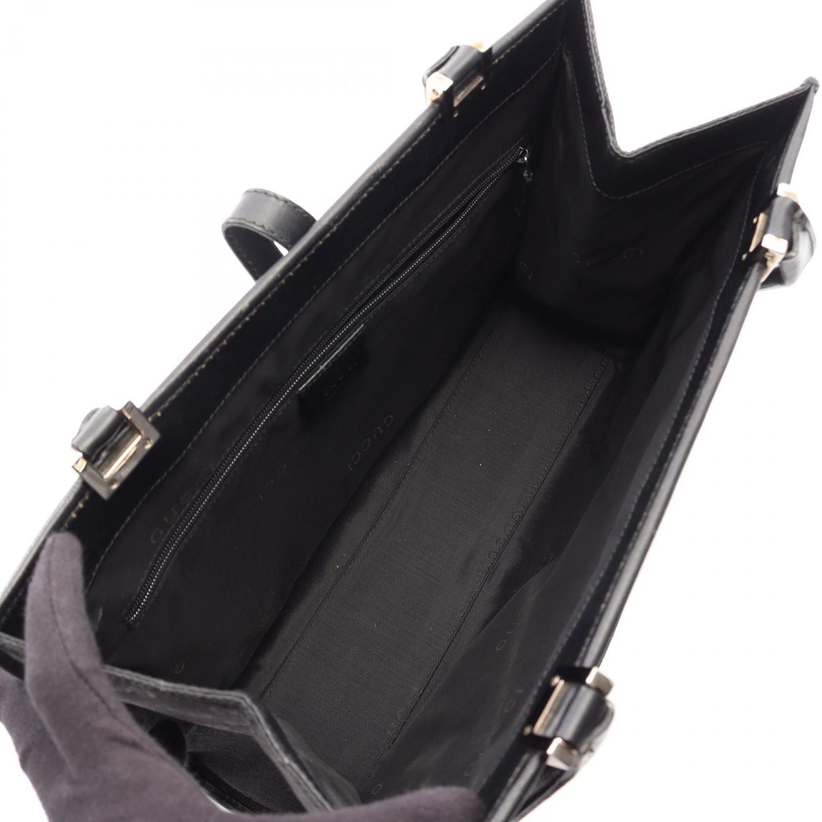 Gucci Tote Jackie 002 Black Canvas Leather — view 3