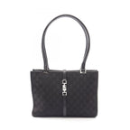 Gucci Tote Jackie 002 Black Canvas Leather