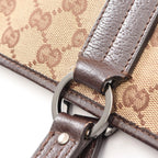 Gucci Tote GG Canvas Beige Dark Brown Handbag — view 8