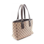 Gucci Tote GG Canvas Beige Dark Brown Handbag — view 2