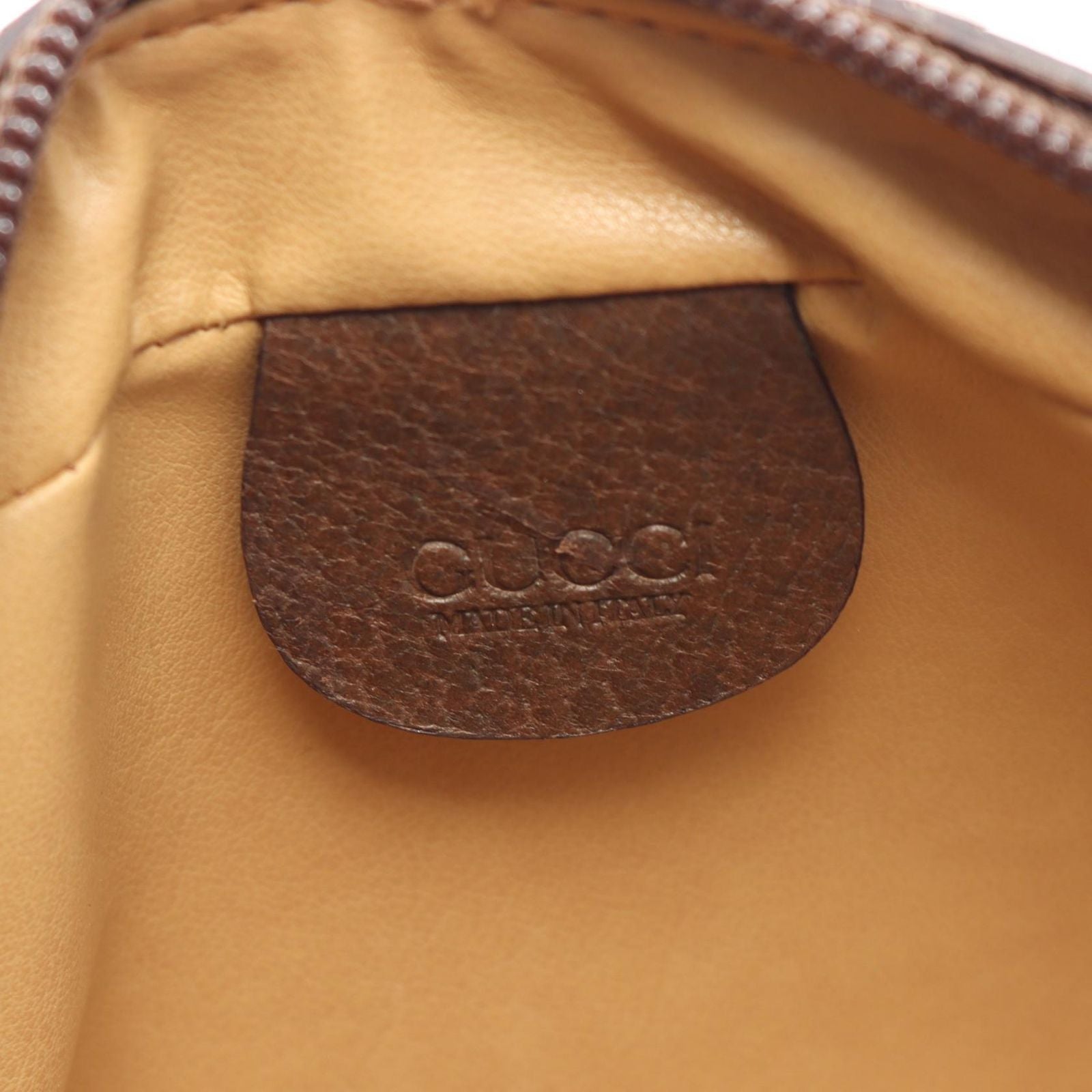 Gucci Shoulder Bag Vintage GG Plus 001 115 Gray Dark Brown Canvas Leather — view 4