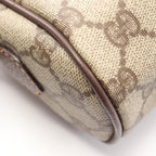 Gucci Shoulder Bag Vintage GG Plus 001 115 Gray Dark Brown Canvas Leather — view 6