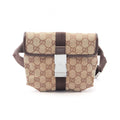 Gucci Waist Bag GG Canvas Beige Dark Brown