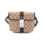 Gucci Waist Bag GG Canvas Beige Dark Brown