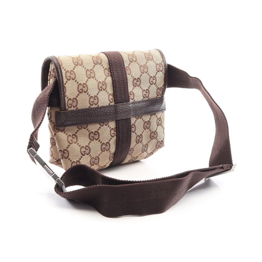 Gucci Waist Bag GG Canvas Beige Dark Brown — view 2
