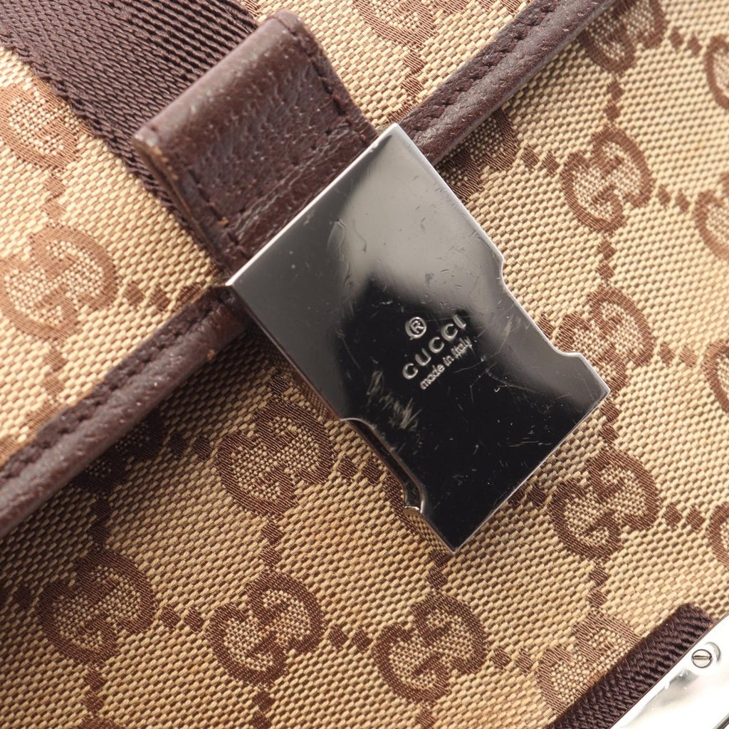 Gucci Waist Bag GG Canvas Beige Dark Brown — view 5