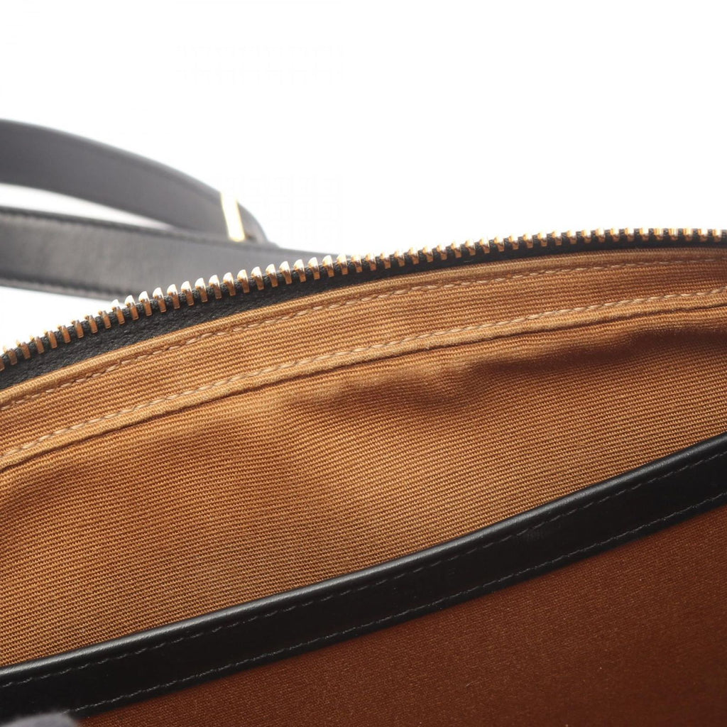 Celine Shoulder Bag Triomphe Messenger Dark Brown Canvas Leather — view 9