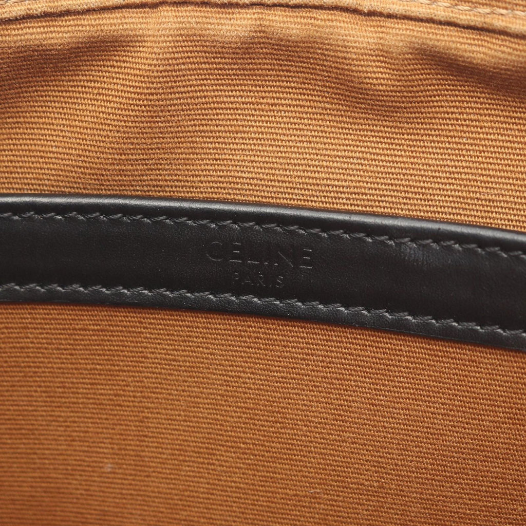 Celine Shoulder Bag Triomphe Messenger Dark Brown Canvas Leather — view 4