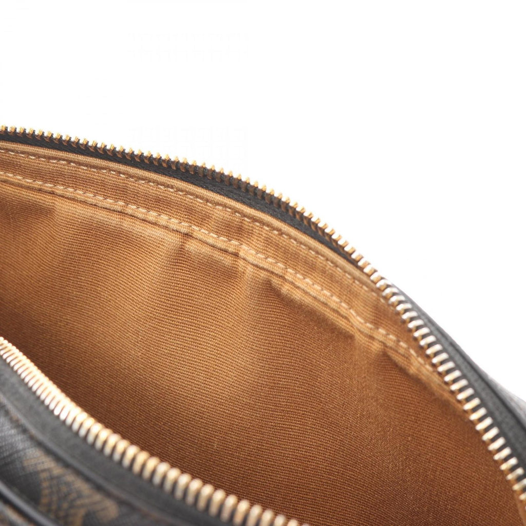 Celine Shoulder Bag Triomphe Messenger Dark Brown Canvas Leather — view 7