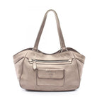 Prada Tote Vitello Daino Metallic Gold Leather Shoulder