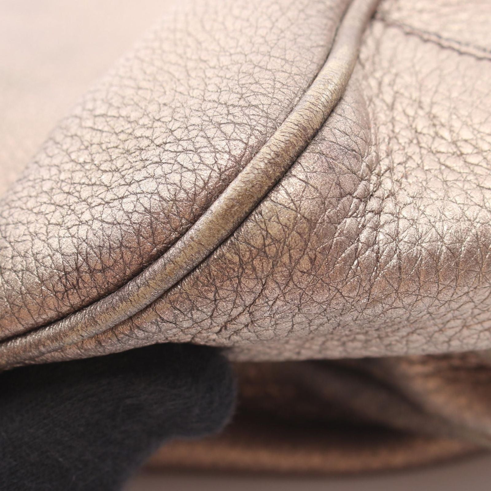 Prada Tote Vitello Daino Metallic Gold Leather Shoulder — view 8