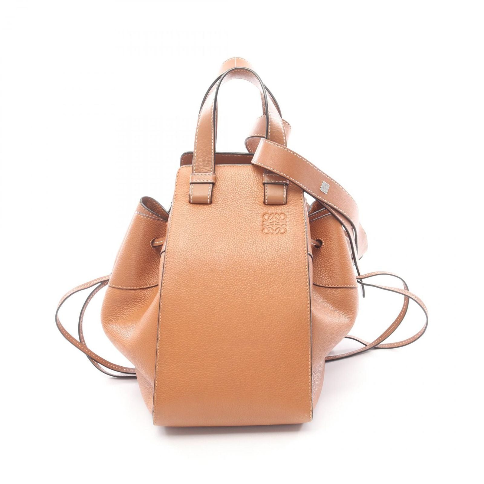 Loewe Handbag Hammock Medium 2-Way Brown Drawstring Shoulder