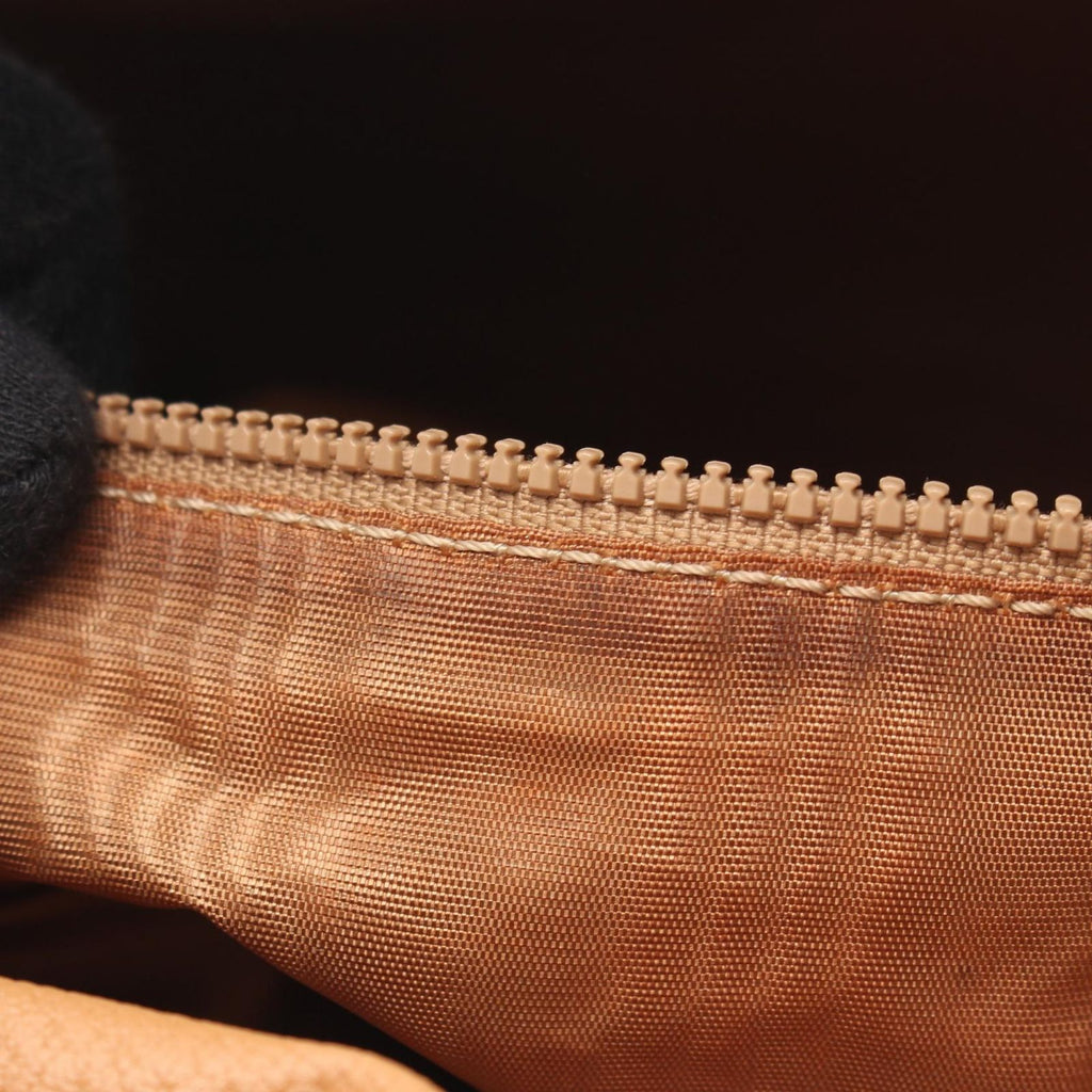 Celine Handbag Macadam Dark Brown Canvas Leather — view 5