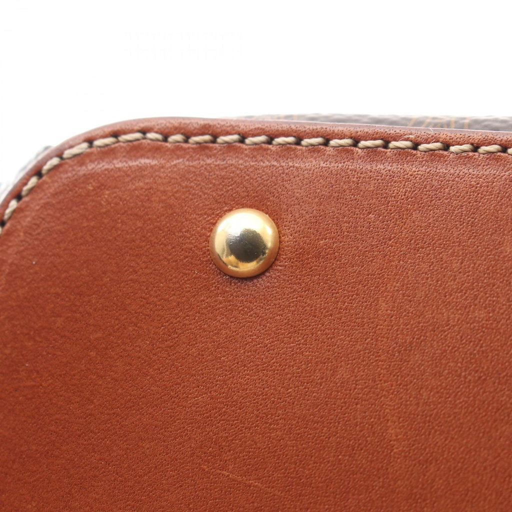 Celine Handbag Macadam Dark Brown Canvas Leather — view 8