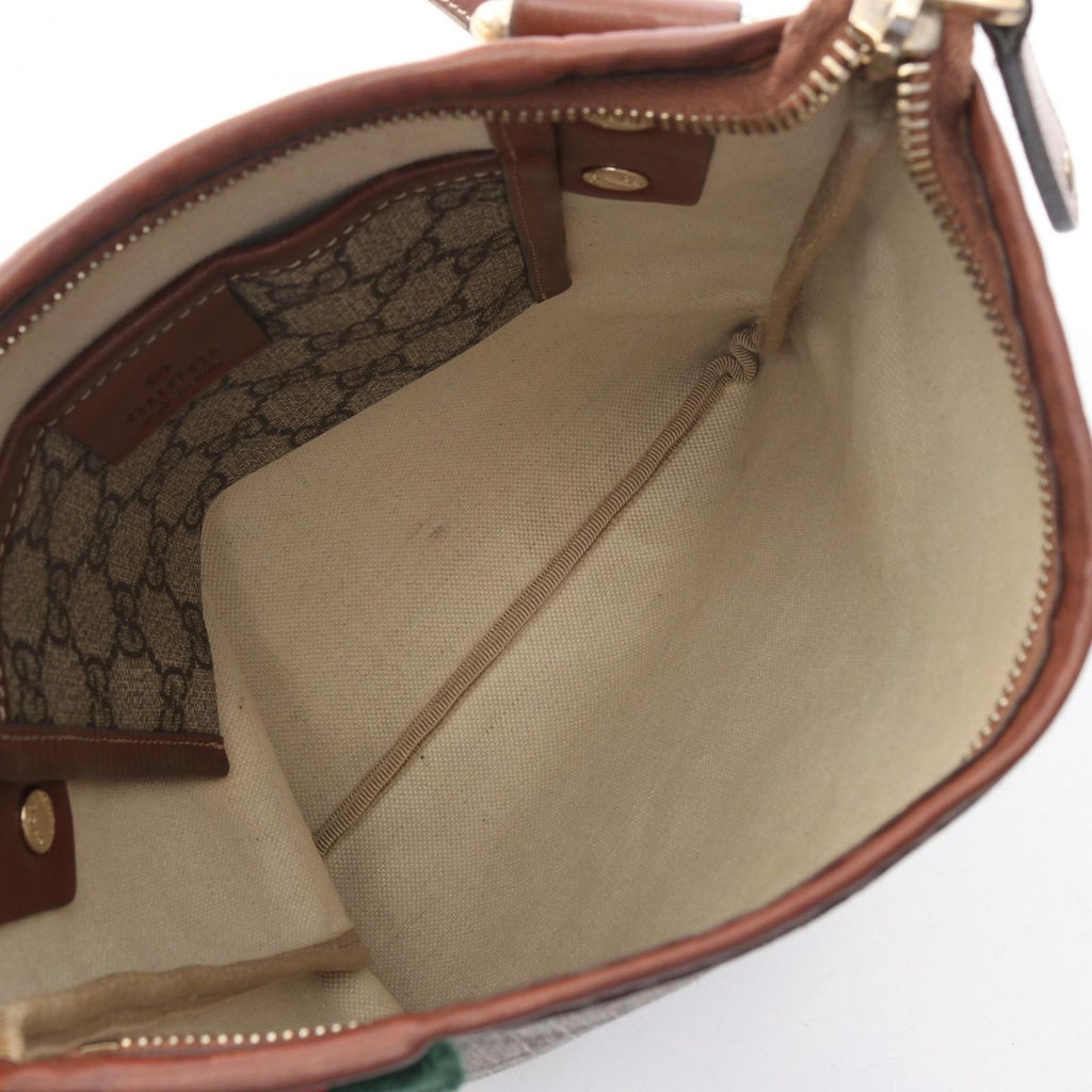 Gucci Shoulder Bag GG Supreme Sherry Line Beige Canvas Leather — view 3