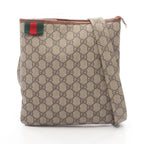Gucci Shoulder Bag GG Supreme Sherry Line Beige Canvas Leather