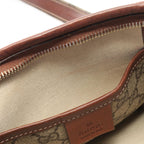 Gucci Shoulder Bag GG Supreme Sherry Line Beige Canvas Leather — view 9
