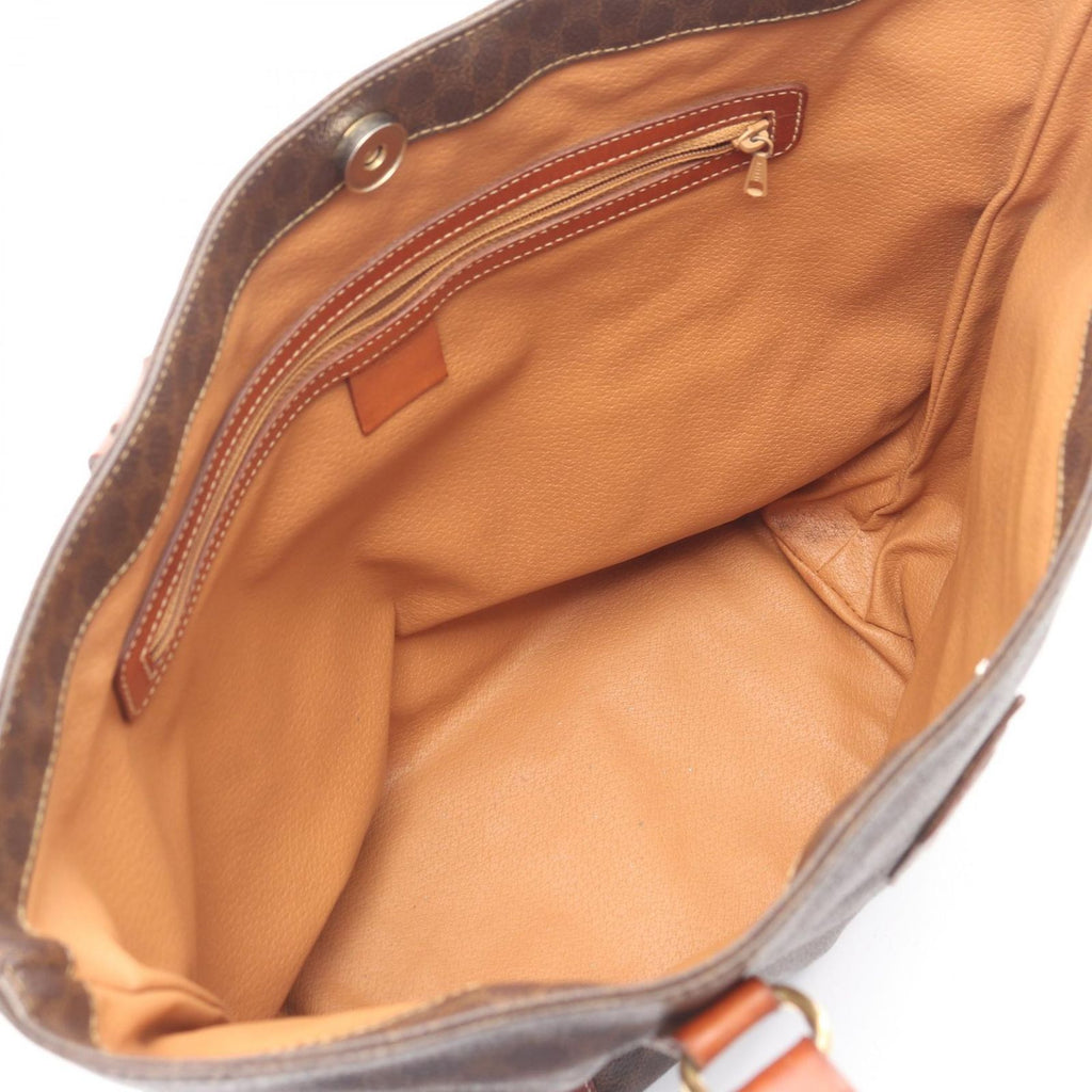 Celine Tote Macadam Dark Brown Canvas Leather — view 3