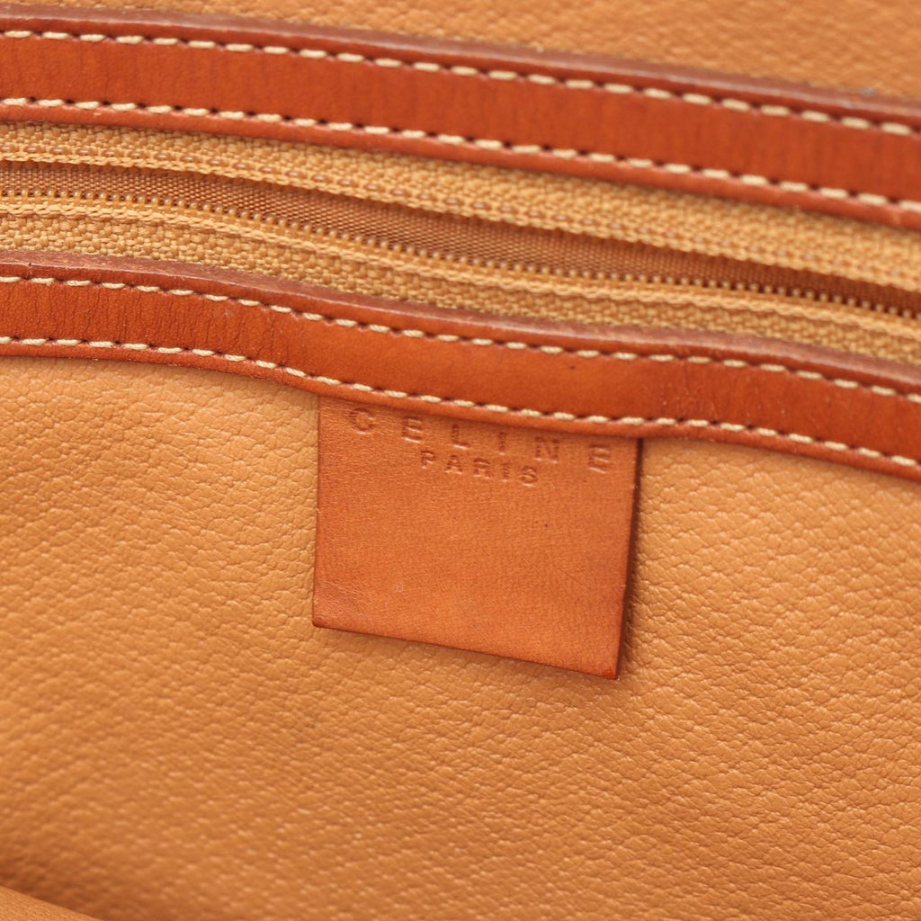 Celine Tote Macadam Dark Brown Canvas Leather — view 4