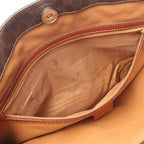 Celine Tote Macadam Dark Brown Canvas Leather — view 8