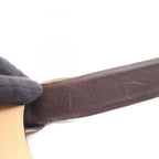 Prada Shoulder Bag Velcro Strap Beige Leather — view 9