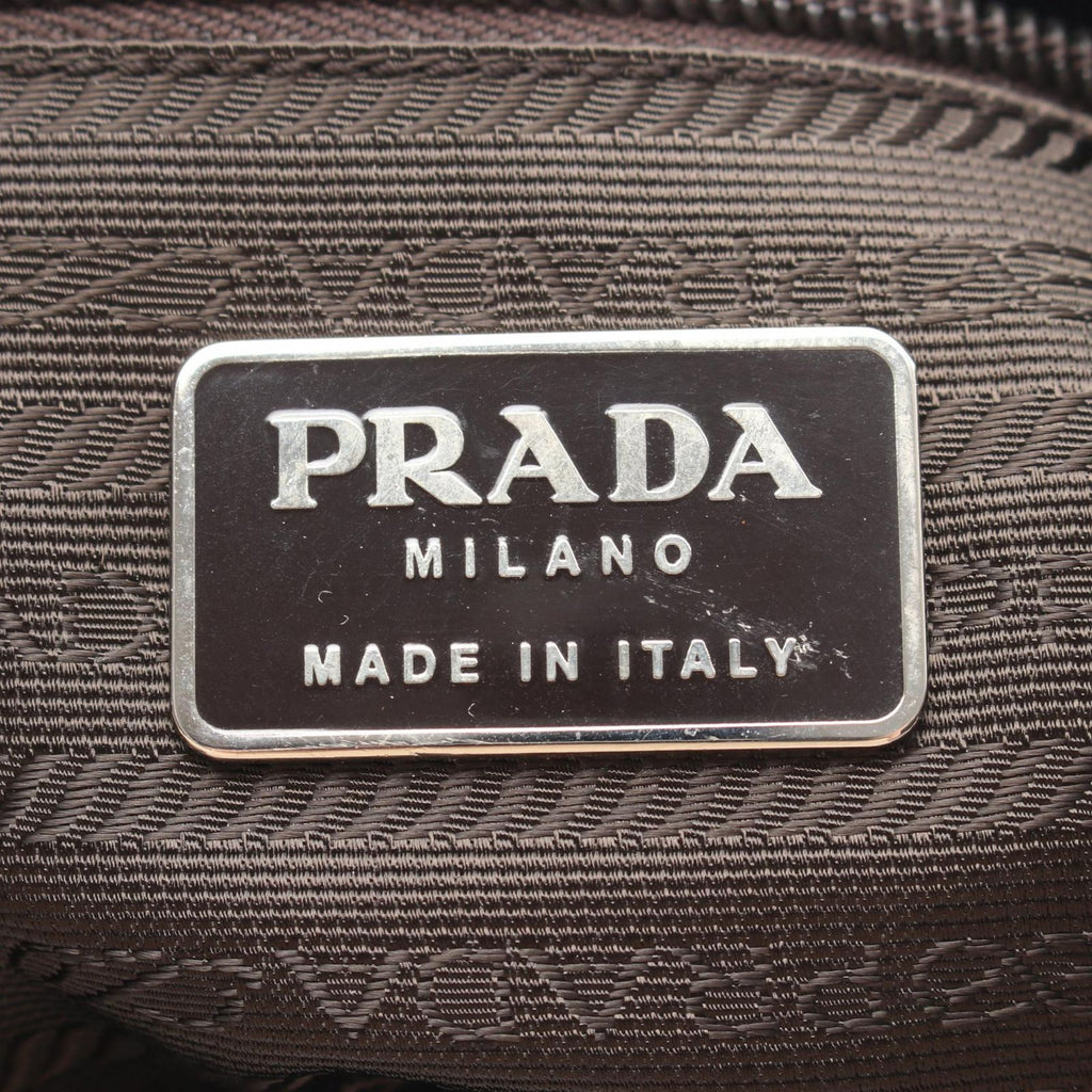 Prada Shoulder Bag Velcro Strap Beige Leather — view 4