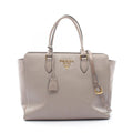 Prada Handbag 2-Way Gray Saffiano Leather Shoulder