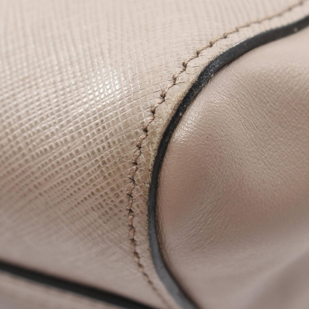 Prada Handbag 2-Way Gray Saffiano Leather Shoulder — view 5