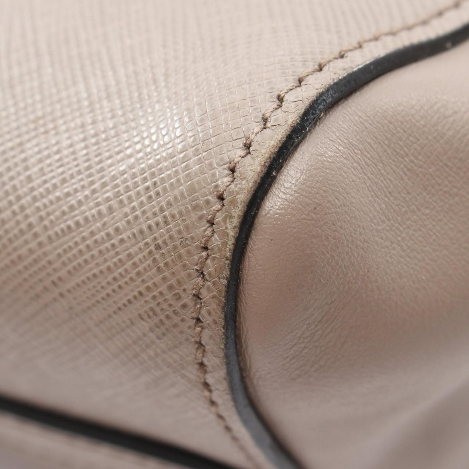 Prada Handbag 2-Way Gray Saffiano Leather Shoulder — view 5