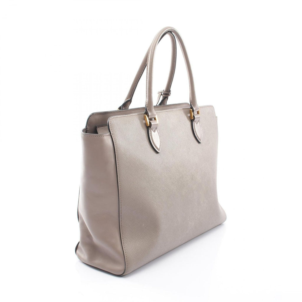 Prada Handbag 2-Way Gray Saffiano Leather Shoulder — view 2