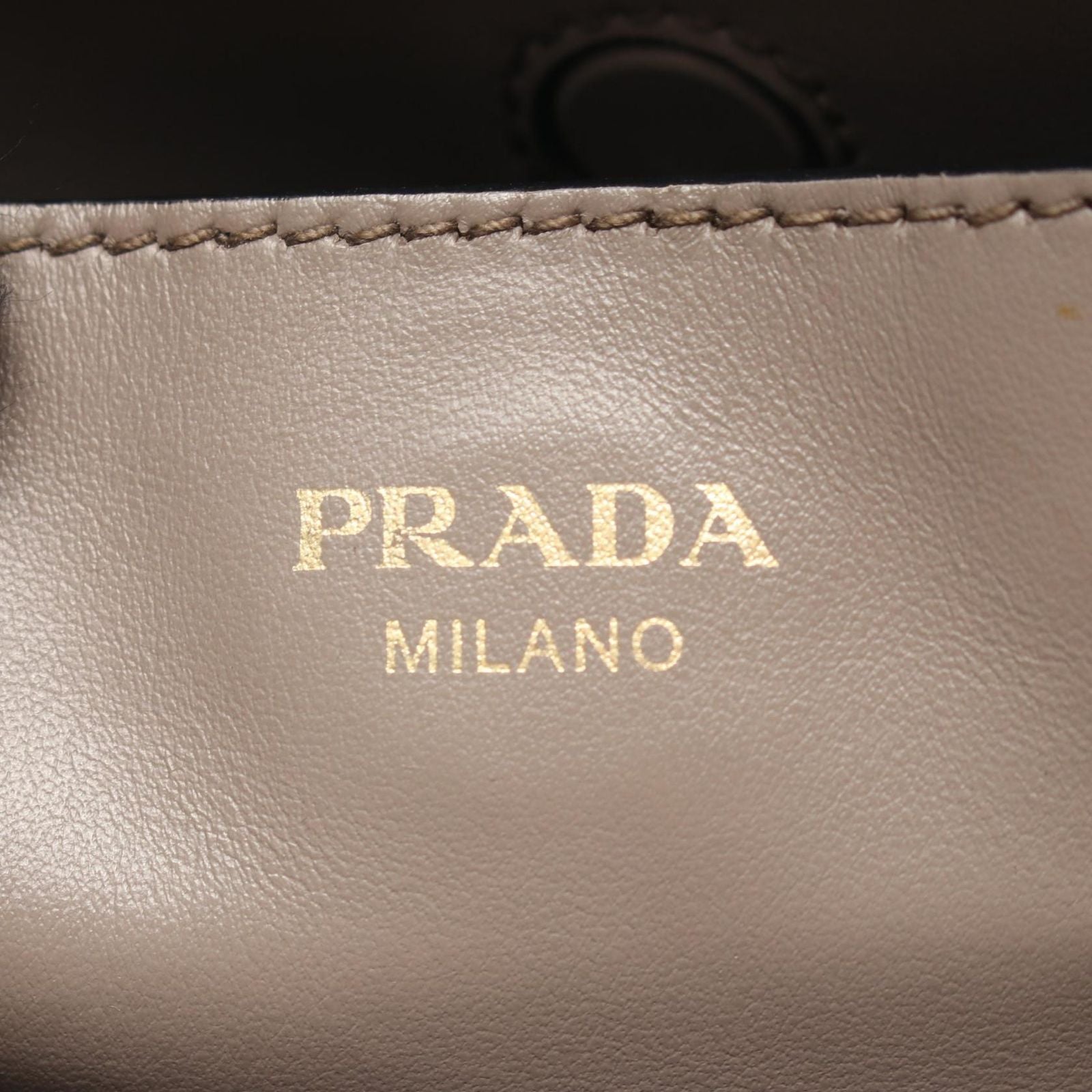 Prada Handbag 2-Way Gray Saffiano Leather Shoulder — view 4