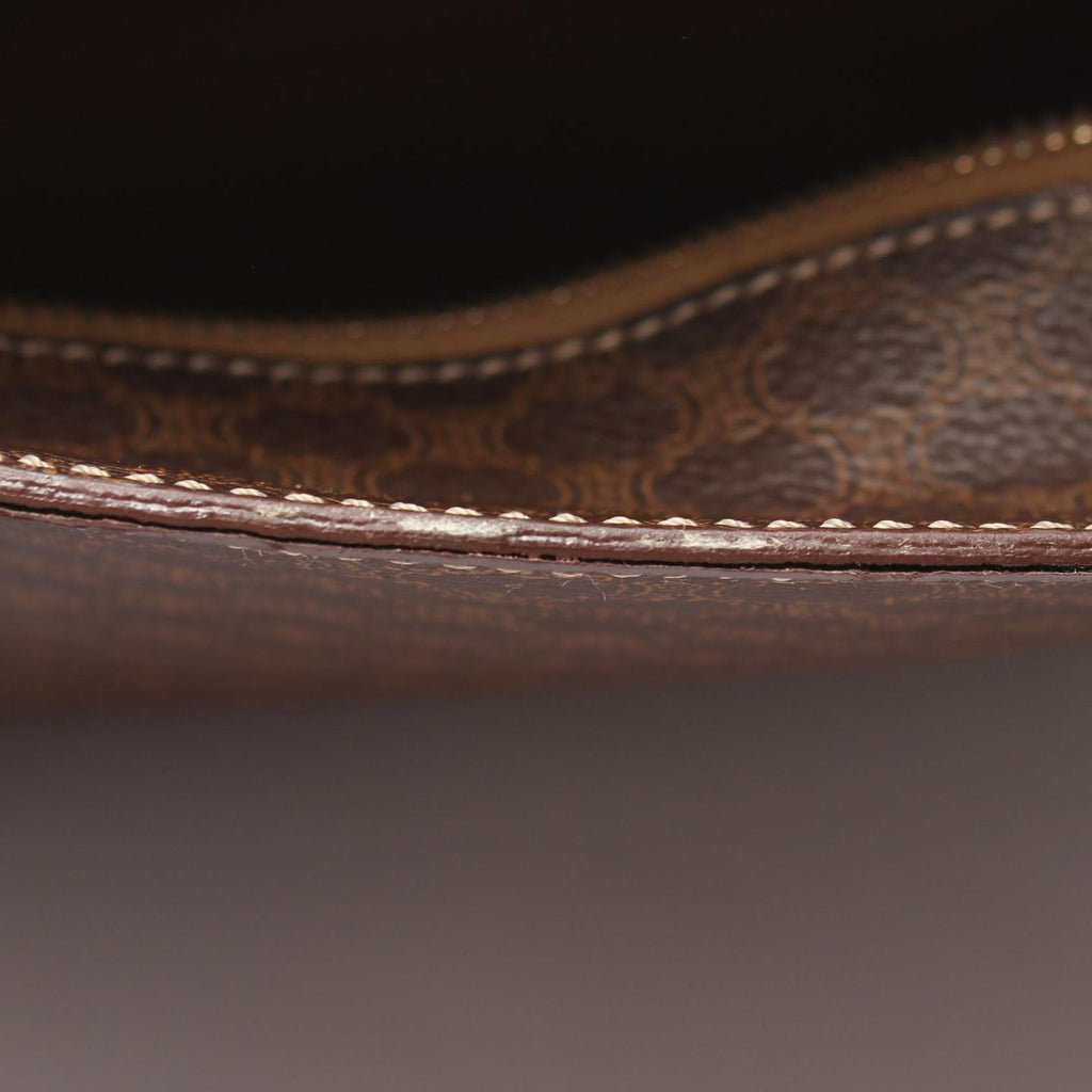 Celine Handbag Macadam Dark Brown Canvas — view 7