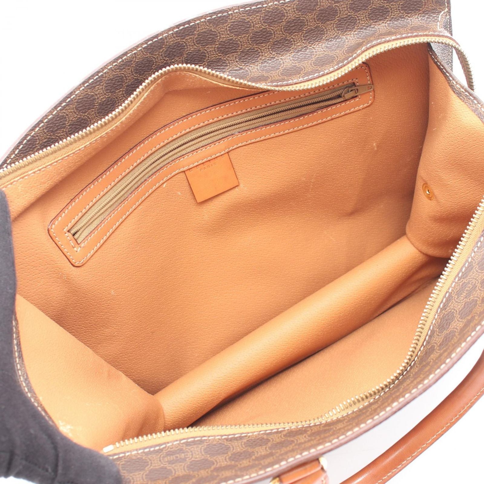 Celine Handbag Macadam Dark Brown Canvas — view 3