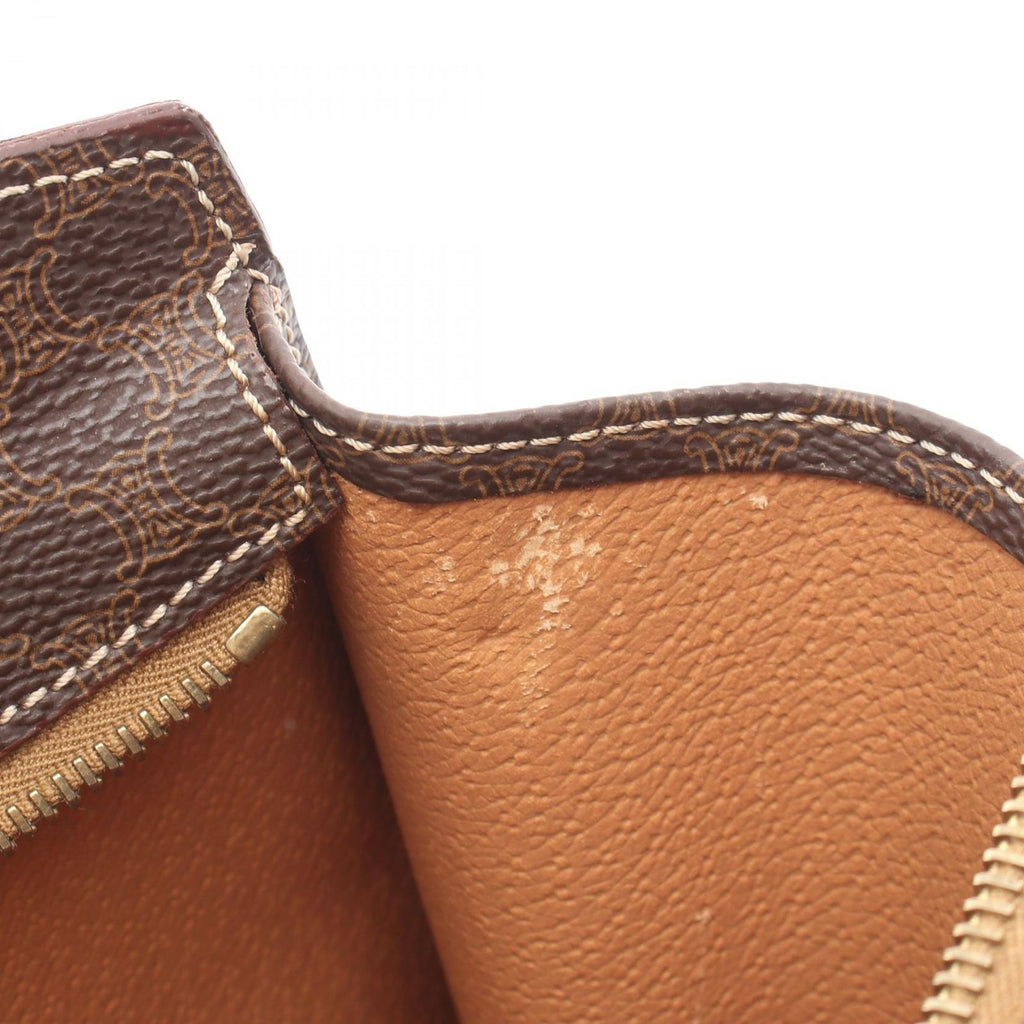 Celine Handbag Macadam Dark Brown Canvas — view 6