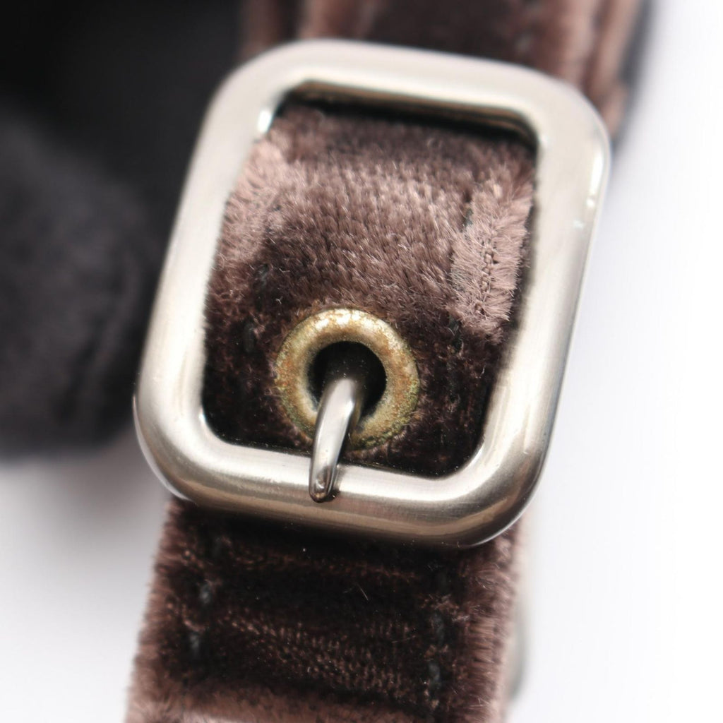 Prada Handbag Velluto Fibbie Dark Brown Fabric — view 9