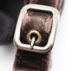 Prada Handbag Velluto Fibbie Dark Brown Fabric — view 9