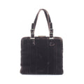 Prada Handbag Velluto Fibbie Dark Brown Fabric