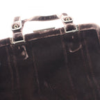 Prada Handbag Velluto Fibbie Dark Brown Fabric — view 6