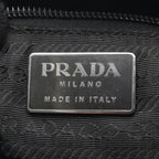 Prada Handbag Velluto Fibbie Dark Brown Fabric — view 4