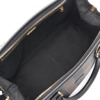 Fendi Tote Pecan Brown Black Canvas Leather Mini Boston — view 3