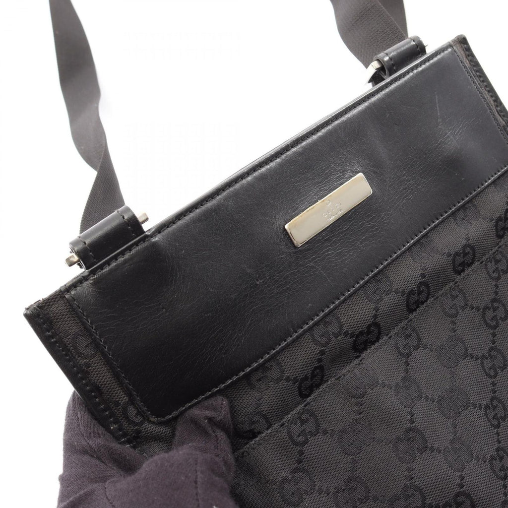 Gucci Shoulder Bag GG Canvas Black — view 7