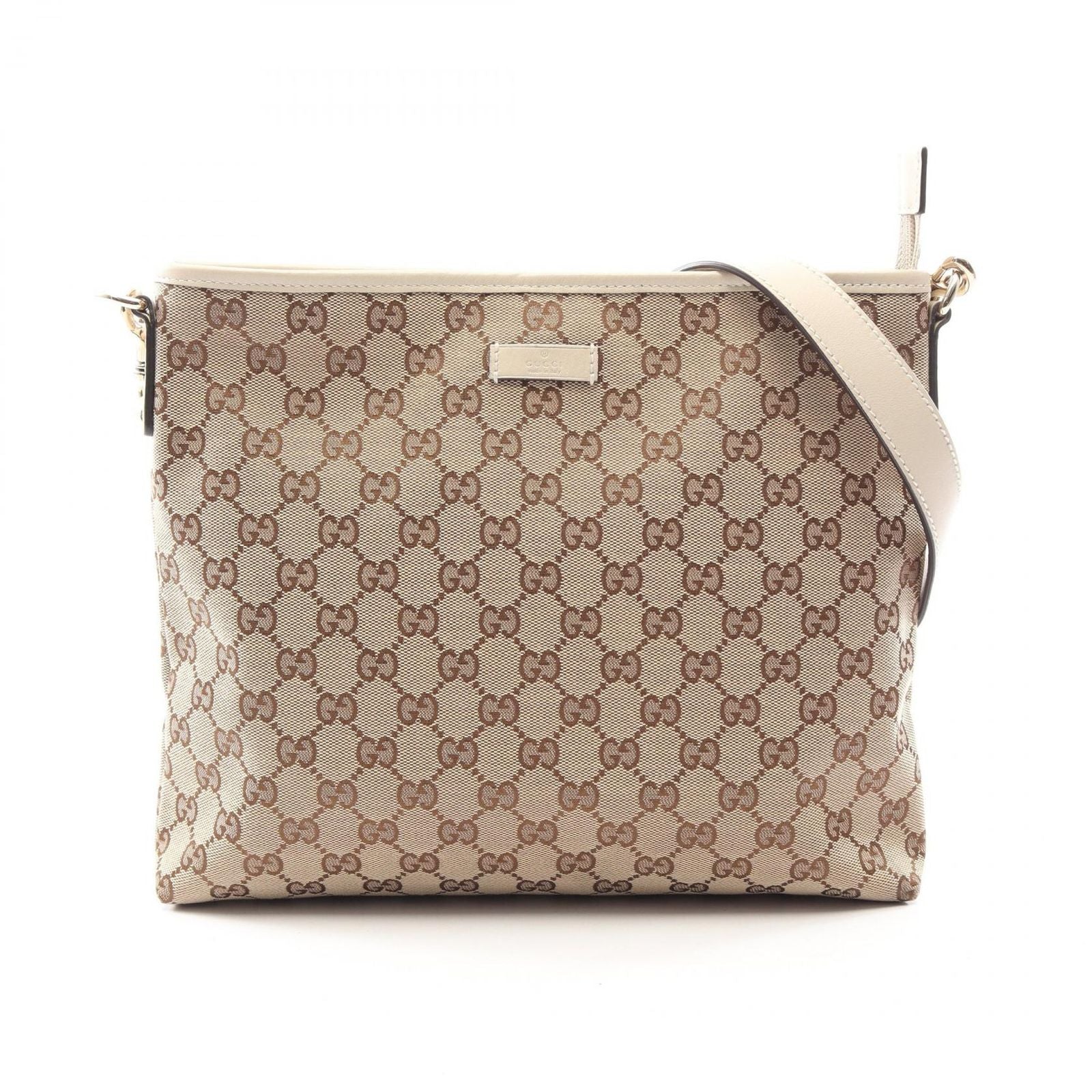 Gucci Shoulder Bag GG Canvas Beige Ivory