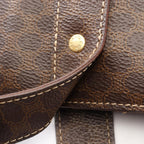 Celine Tote Macadam Brown Dark Canvas Leather Large — view 9