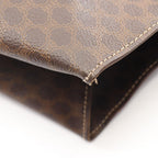 Celine Tote Macadam Brown Dark Canvas Leather Large — view 7