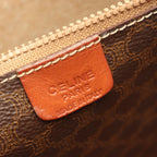 Celine Tote Macadam Brown Dark Canvas Leather Large — view 4
