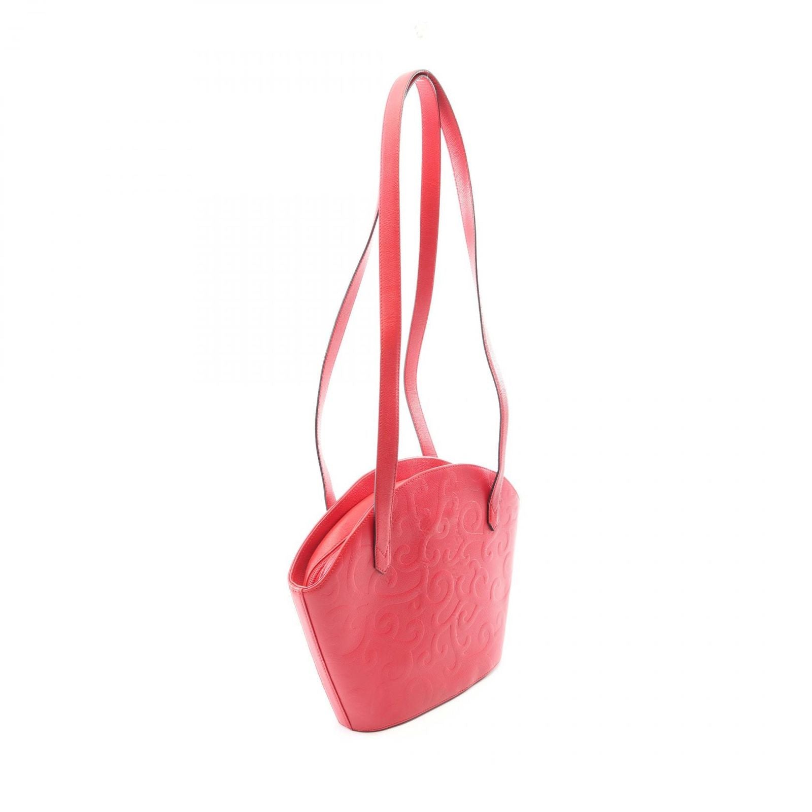 Saint Laurent Shoulder Bag Arabesque Red Leather — view 2